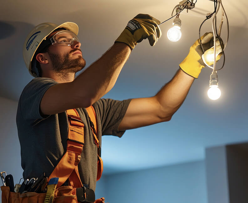 Modern electrical installation in a commercial property